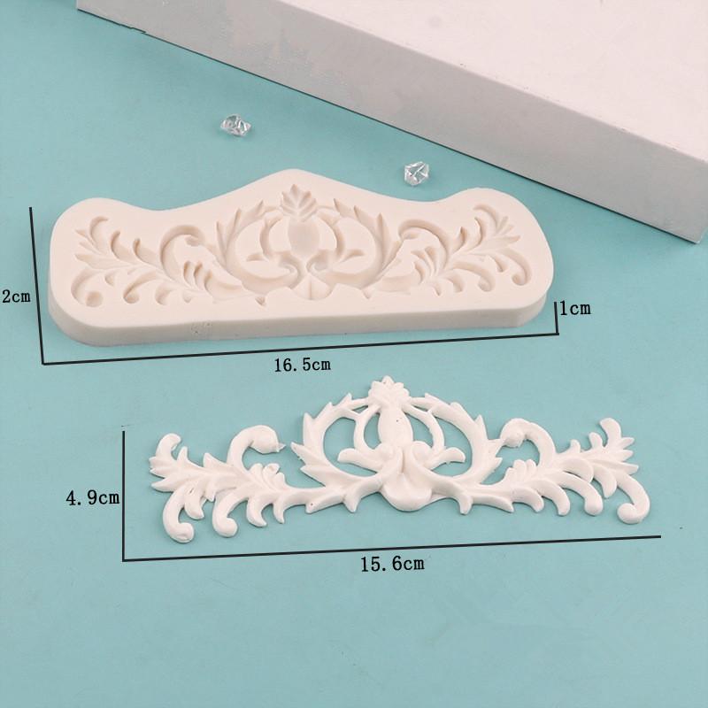 Blomsterranke Relief Silikonformer DIY Kakekant Fondant Kakedekoreringsverktøy Sugarcraft Sjokolade Leire Godteriformer