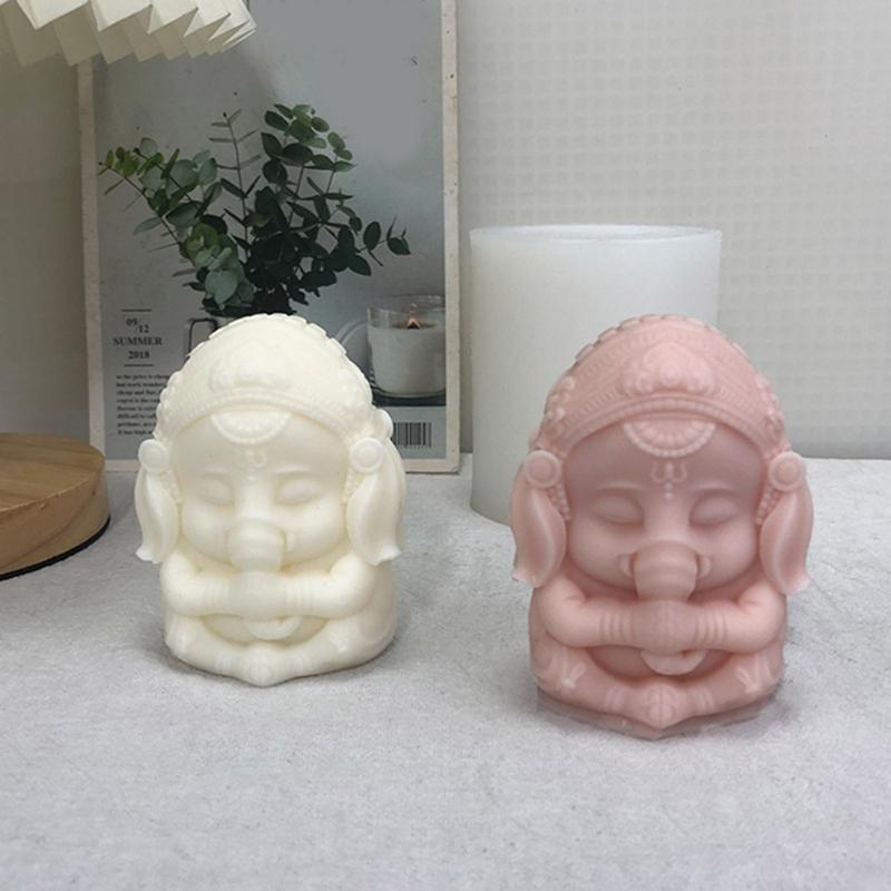 Ganesha- Silicone Mold Cute Mold Ganesh- Soap Candle Mold Mould for Candle Melt Decorating Resin Epoxy Crafts Gypsum
