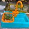 Bird Bath Tub Parrot Automatic Bathtub with Faucet Bird Shower Bathing Tub Bird Feeder Bowl Parrot Automatic Bathtub Pool Supply