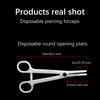 1Pc Disposable Sterile Slotted Round Navel Forceps Clamp Triangle Open Plier Ear Nose Piercing Tools Tattoo Piercing Supply