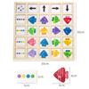 Non-Toxic Children'S Wooden Montessori Toys Kids Logical Thinking Training Direction Color Cognition Educational Battle Battle Board Game