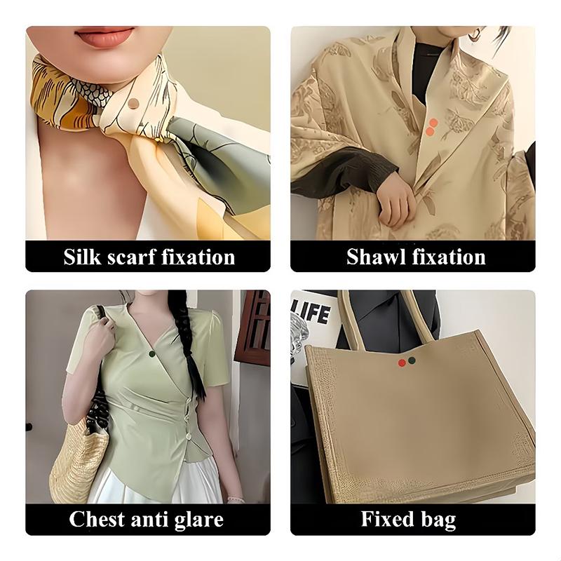 2/4/8Pcs Multifunctional Seamless Clothes Clips Adjustable No Sew Clothes Buttons With Strong Adhesion For Scarf Shirts Dresses