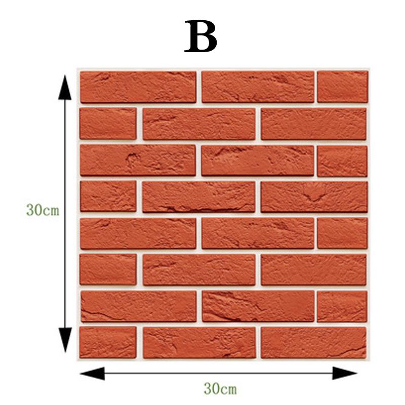 30x30CM Kitchen Touch Feel 3D Texture 4MM Thickness Wall Paper Tile Sticker Decal Home Decoration