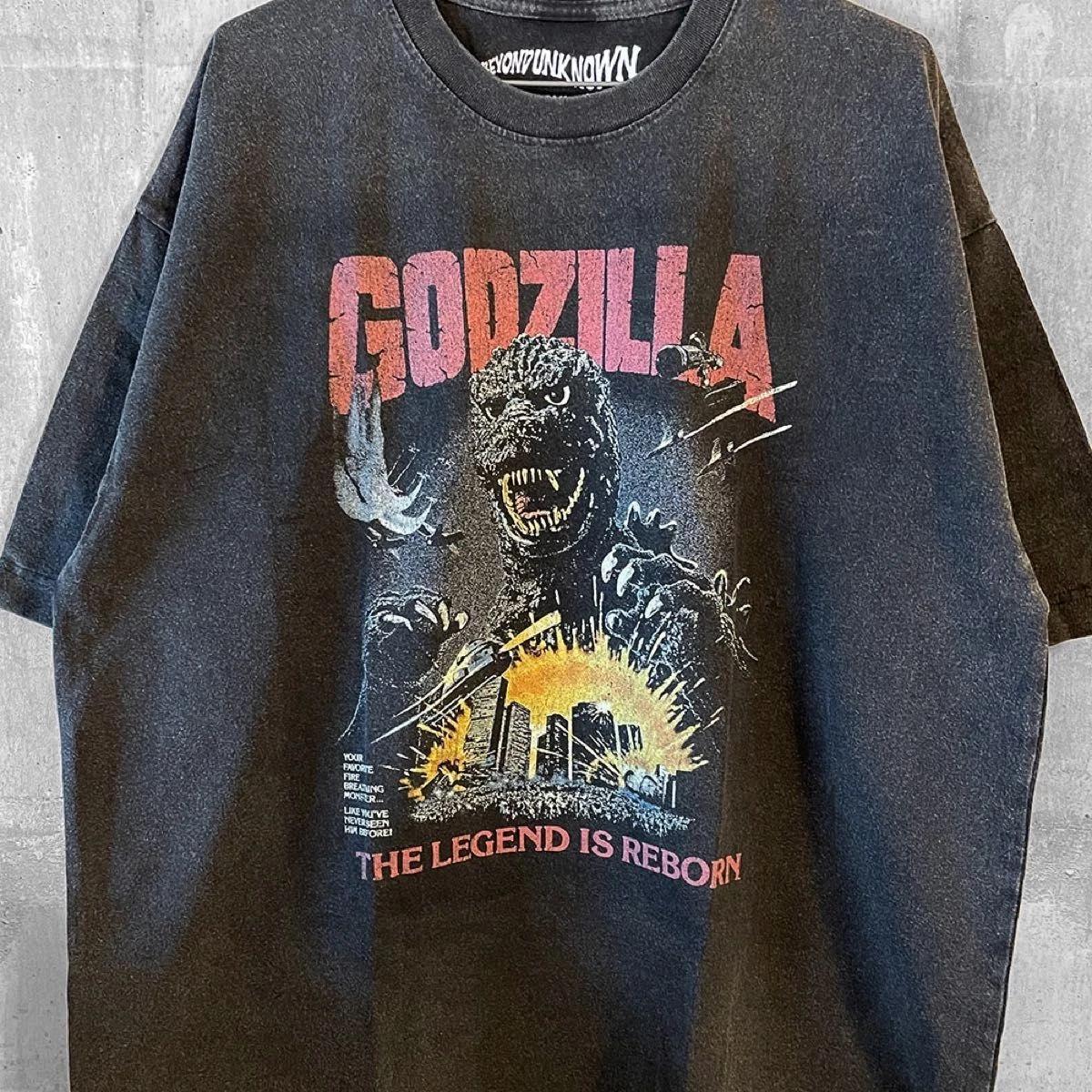 Godzilla Toho Kaiju Graphic Movie T-Shirt XL Black Rare Tee 2XL