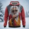 Christmas Men's Santa Claus Hoodie Sweatshirt Fashion Daily Casual Crew Neck Hooded Party Gift Drawstring Fall Winter Designer