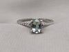 Green Amethyst Ring: 925 Sterling Silver Prasiolite, Twisted Band