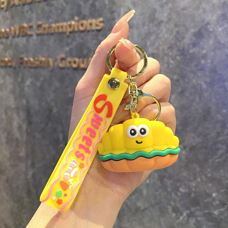 Creative Cartoon Simulation Burger Fries Keychain Cute Cone Food Elf Keychain Men S And Women S Accessories large