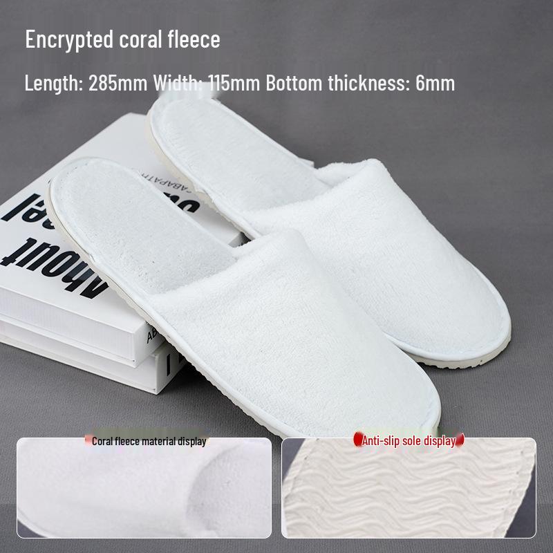 Luxuriöse rutschfeste Hausschuhe aus Korallenfleece für Hotels, B&Bs und Privatzimmer