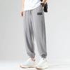 Shirts and Less Clothing, Ice Silk Pants, Men's Summer Thin Drape Leggings, Casual Trousers, Loose Trend Elastic Sweatpants
