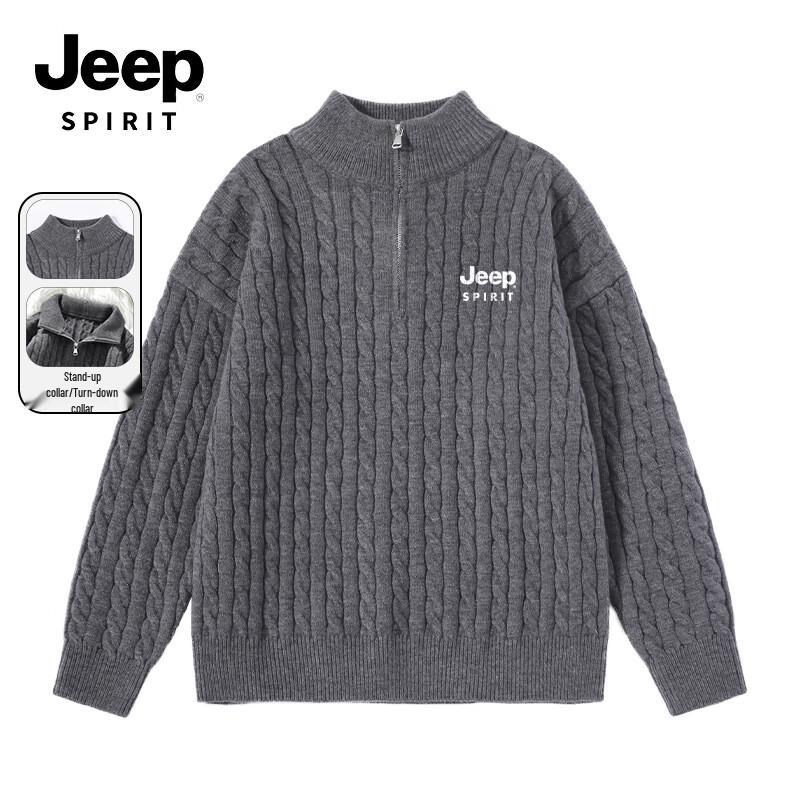JEEP SPIRIT Men s Winter Half-Zip Knit Sweater 3XL
