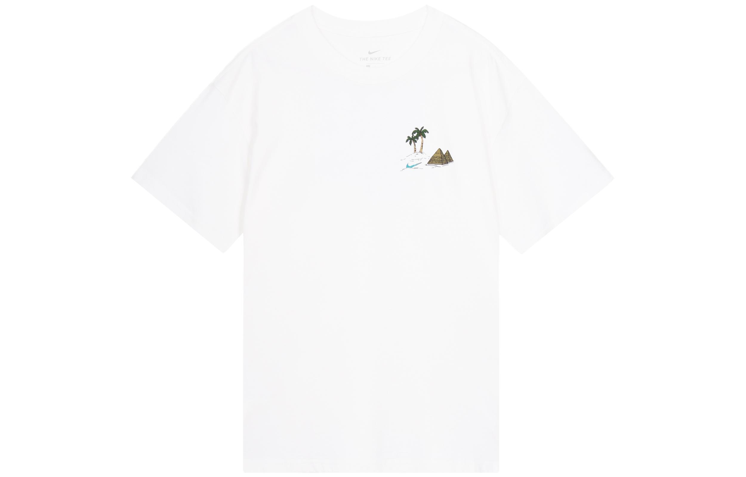

Nike T Shirts Men s White Crew Neck Moderate Straight Fit DD8914-100 XXL