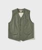 Vdr Back Sateen Cotton Vest [Swamp Green]