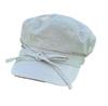 Stylish Beige Duckbill Cap With Unique Bowknot Design Perfect For Weather Warm