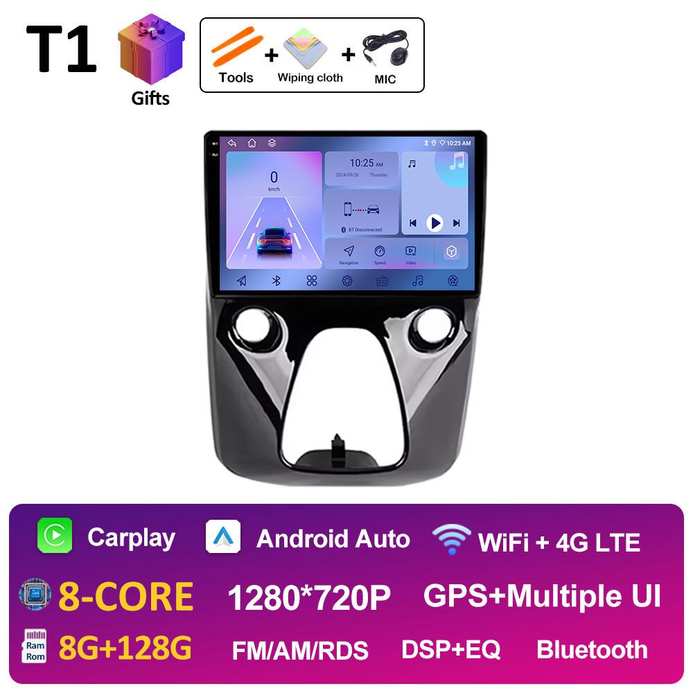 Car Audio Multimedia Radio Player For Peugeot 108 For Toyota Aygo B40 2014 2015 2016 - 2021 Android 14 Wireless Carplay NO 2 Din