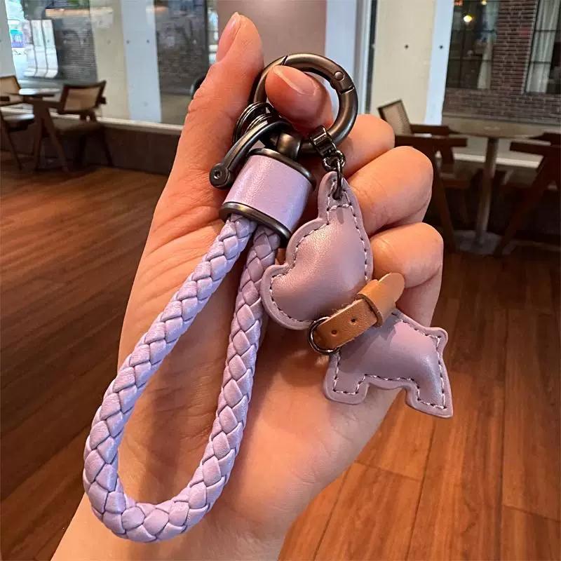 French Bulldog Puppy Handmade Car Keychain Cute Creative Bulldog Pendant Couple Gift Premium Bag Accessory