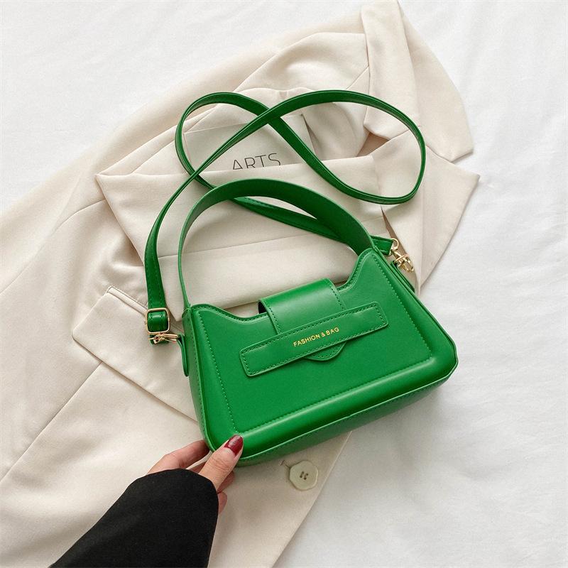 

Маленькая свежая иностранная сумка в простом стиле, универсальная, через плечо, маленькая квадратная сумка зелёный