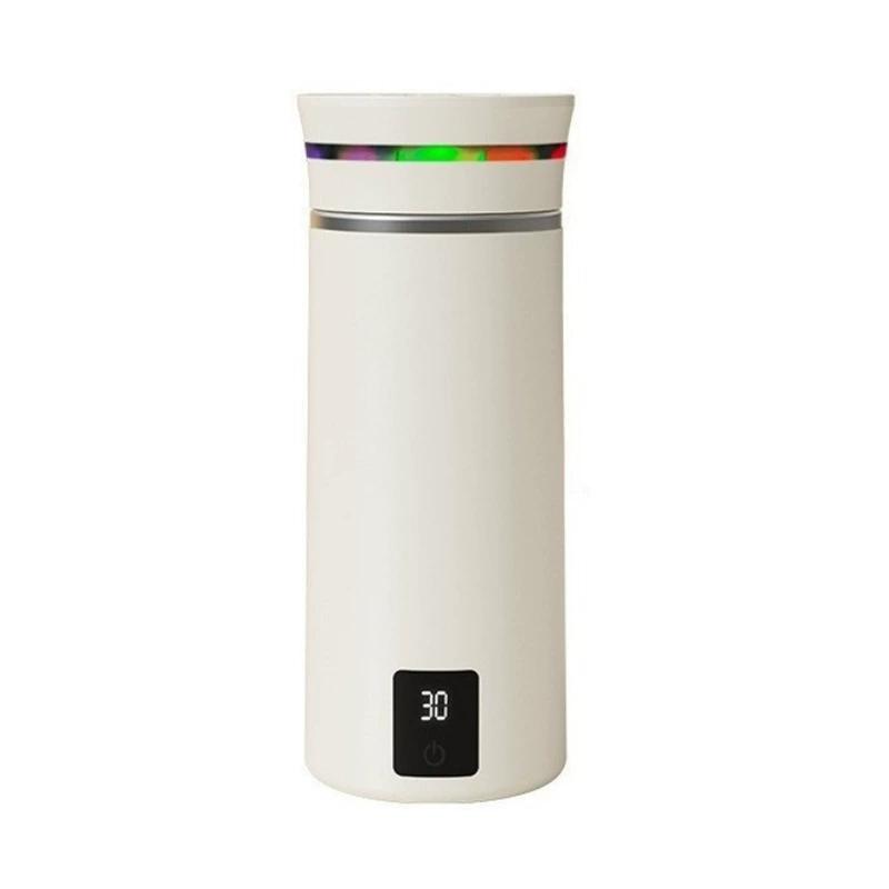 Taza mezcladora automática eléctrica con Bluetooth y termómetro para café y leche portátil