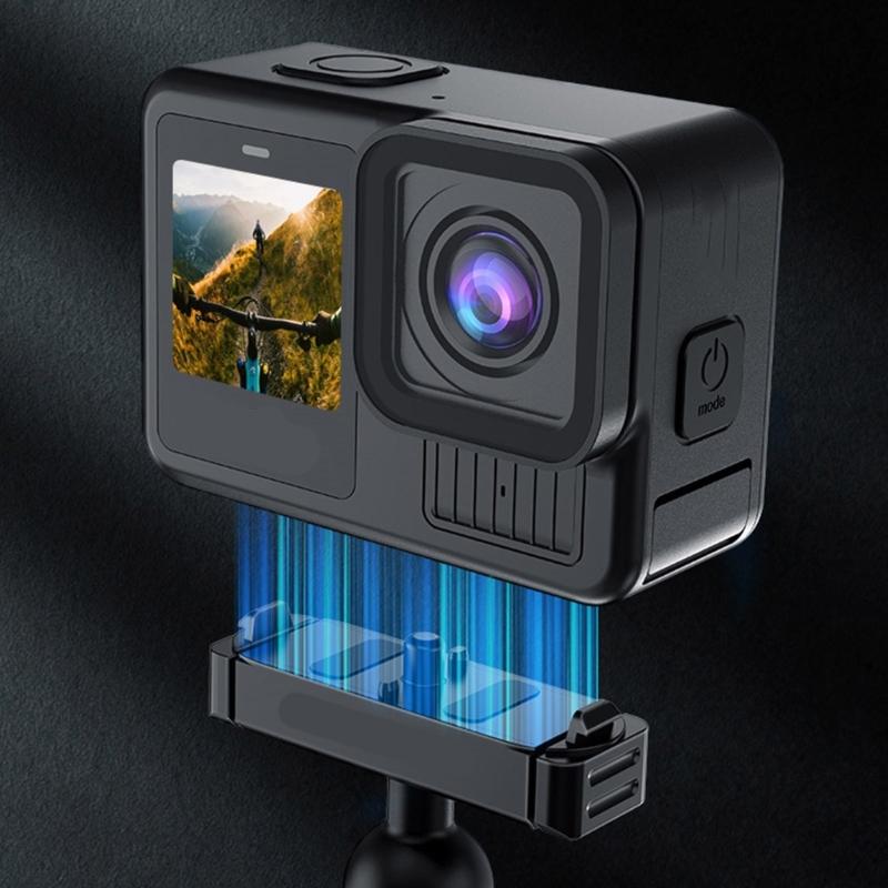 Aluminum Alloy Quick Mount for 13 Black, Magnetic Camera Adapter Double Claw/Ballhead Port Easily Release