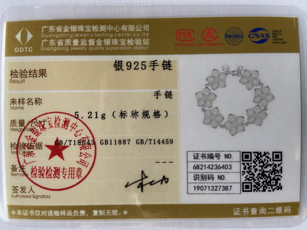 CHSHINE Fine 925 Sterling Silver Big Flower Charm Bracelet for Women Wedding Party Fashion Jewelry