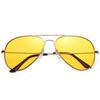 Retro Klassische Nachtsicht Polarisierte Sonnenbrille Gelbe Gläser Blendschutz Nacht Auto Taucherbrille