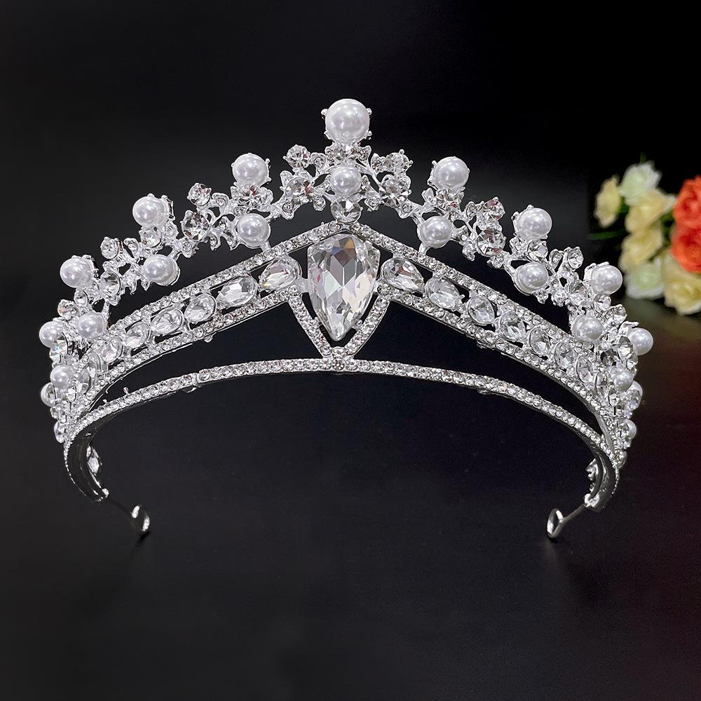 

Fashionable Bridal Crown Baroque Korean Style Wedding Crown Crown Headband Wedding Birthday Photo Studio Catwalk Accessories