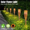 1-10PCS Solar Lamps LED Flame Effect Lamp Handcraft Bamboo Waterproof Garden Lighting Lawn Torches Yard Landscape Outdoor Light