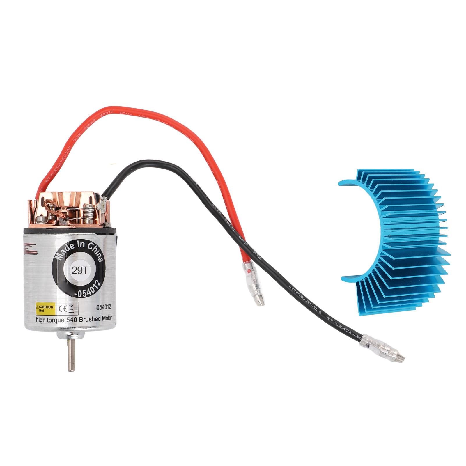 

540 RC Brushed Motor Stainless Steel Shell Waterproofing Large Torsion Brushed Motor Replacement for 29T