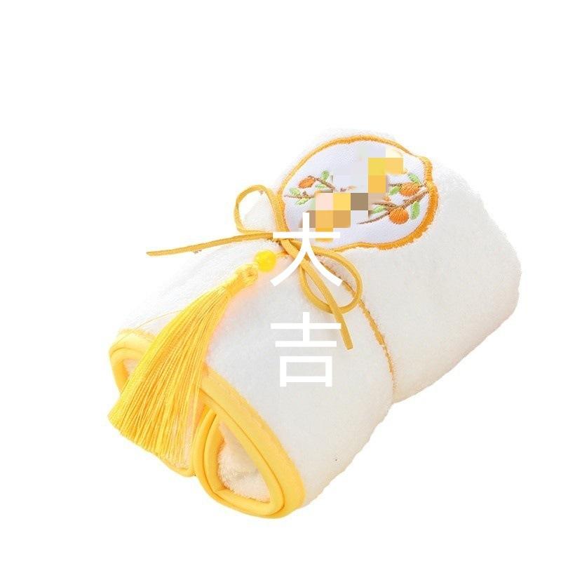 New embroidery fringed coral fleece no hair towel bridesmaid high-end embroidery towel practical small