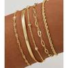 5pcs/Set Fashionable Multi-layer Chain Bracelets for Women Chain Bracelet Jewelry Set
