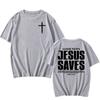 Gesù salva Giovanni 3:16:17 Magliette Cristiane con Versetti Biblici per Uomo Donna Cotone Manica Corta Morbida Maglietta Girocollo Unisex