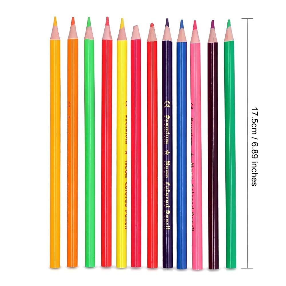 12PCS 12 Colors Metallic Pencils Durable wood Neon Pencils Stationery Set Pencil Set  Adults