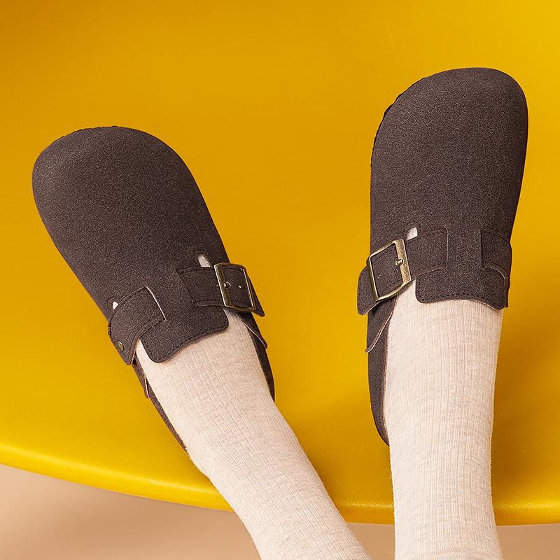 Fashion Smile POP Women Fashion Slippers Outdoor Half Baotou Slippers Women Classic Women's Casual Sandals Indoor PU Flat Slippers Women