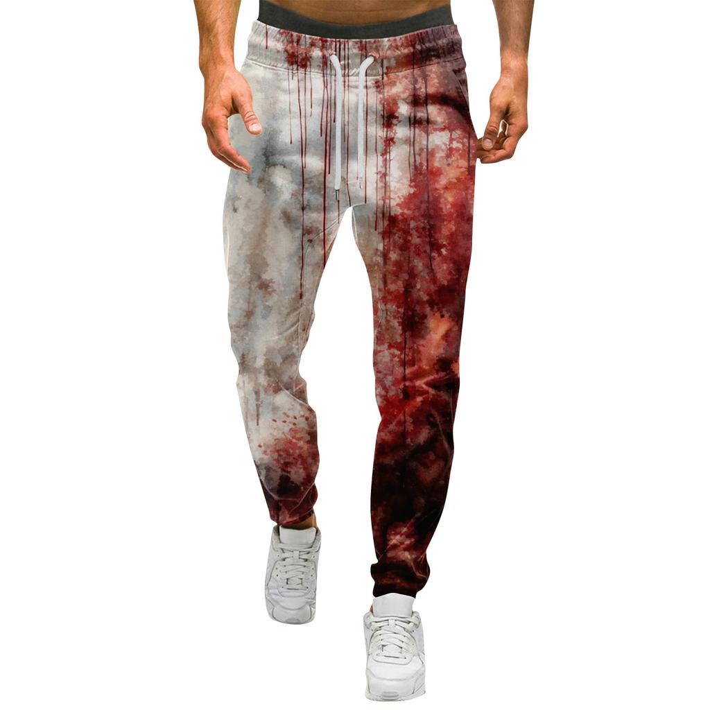 Pantaloni da Uomo con Stampa di Halloween Pantaloni Sportivi Casual da Uomo con Coulisse