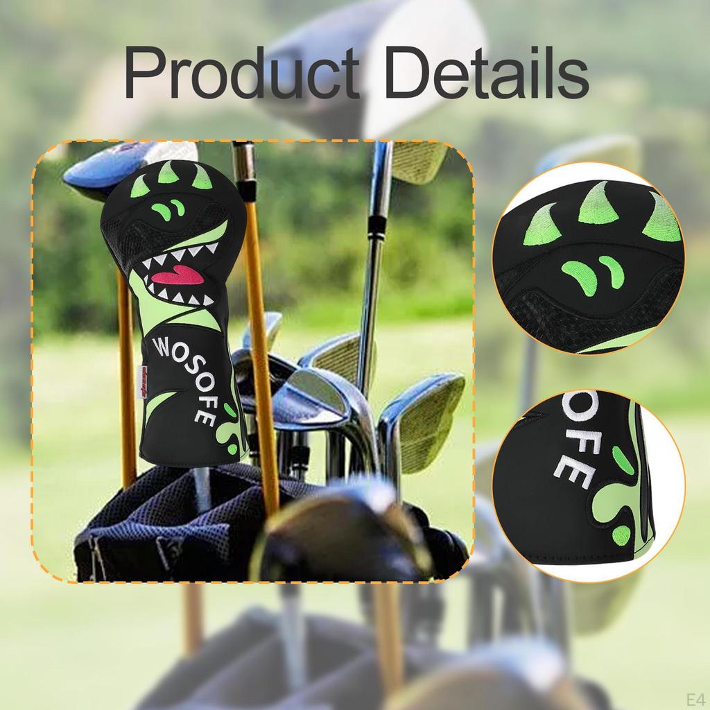 Golf Club Head Cover for Driver Headcover Embroidered Golfer Gift Wood