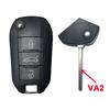 Yocasty Capa de Chaveiro de Carro Flip de 3 Botões Para Citroen Aircross Para Peugeot C3 C4 308 208 508 3008 5008 Com Va2/Hu83