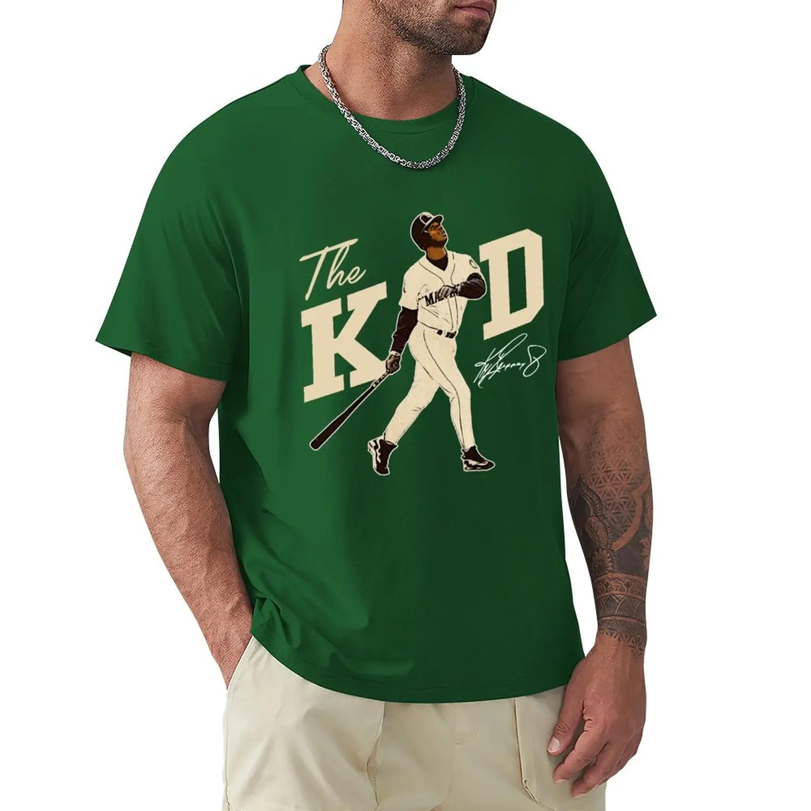

Ken Griffey Jr The Kid Baseball Vintage Signature Perfect Gift TShirt Blouse summer top Tshirts for men cotton 4XL