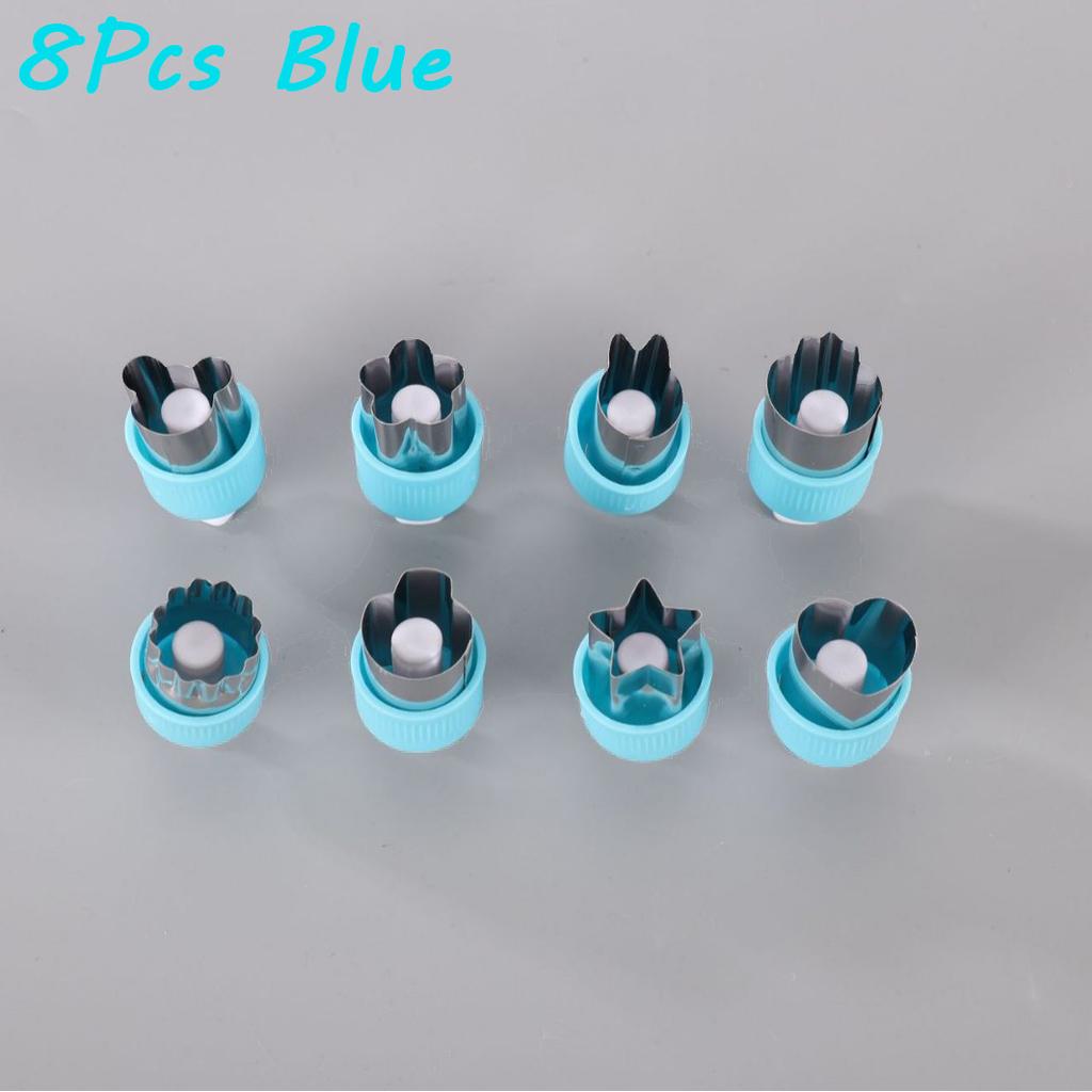 3/5/8Pcs Pressed Fruit Printing Cutting Flower Vegetable Kitchen Embossing Biscuit Cookie Cutting Mold For Kids Lunch Bento Box