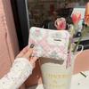 Fashion  Sanitary Napkin Storage Bags Small Cosmetic Bags Flower Pattern Zipper Coin Purses Lady Girls MakeUp Bag Key Money Bags