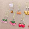 Multi Color Phone Lanyard Fruit Shapes Pendant Wrist Strap Detachable Phone Chains Keyring Portable Accessory for Women