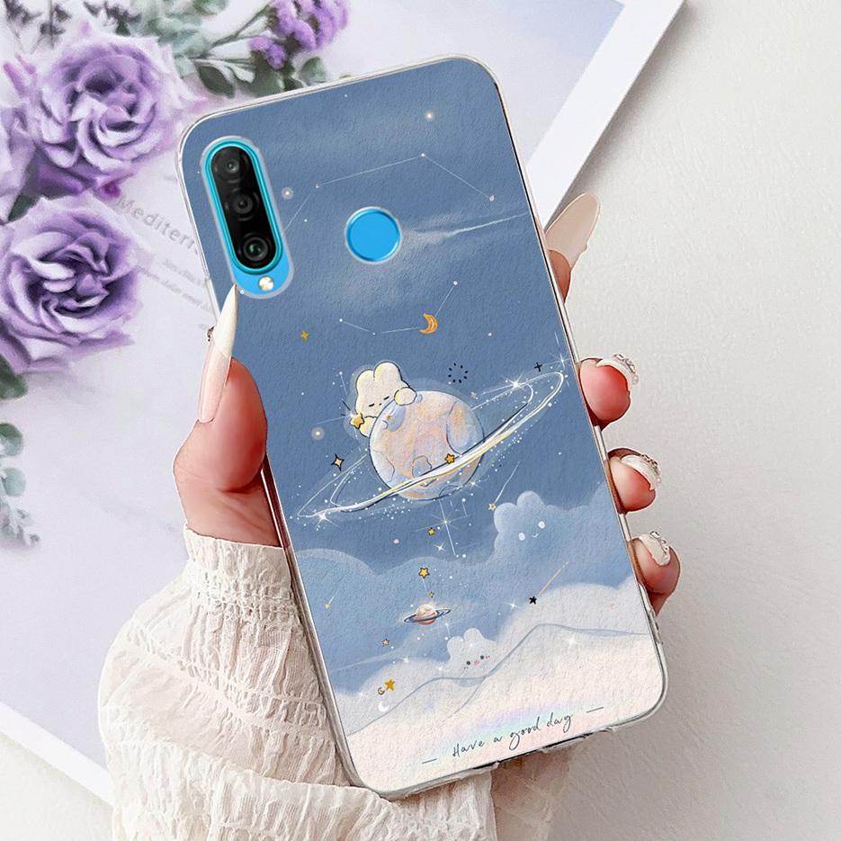 For Huawei P30 Lite Case Cool Dragon Pattern Cover Clear Silicone Soft Slim Phone Case For Huawei P30 Pro P 30 Lite P30Lite Bags