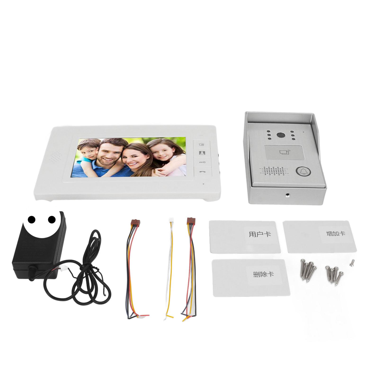 

Проводная система видеодомофона 7 дюймов цветной экран инфракрасное ночное видение видеодомофон комплект для V EU Plug