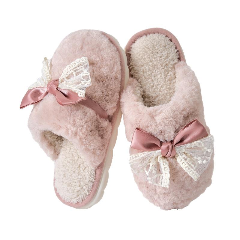 Mao Mao Hausschuhe Herbst und Winter Damen Indoor Zuhause Rutschfest und Warm Halbschlepp Baumwollschuhe 2025 neue Baumwollhausschuhe können draußen getragen werden