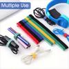 30/60/100pcs Heavy-Duty Hook & Loop Cable Ties - Adjustable Reusable Nylon Cable Organizers, 11cm Multi-Purpose Cable Management
