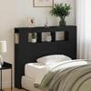 LED Headboard in Black with Oak Effect 120 x 18.5 x 103.5 cm