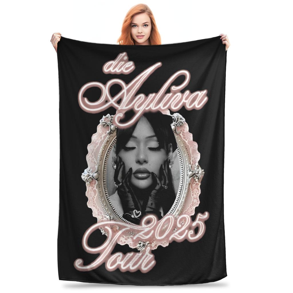 Ayliva Pop Singer Music Blanket  Flannel Novelty Breathable Throw Blankets for Home Restaurant Summer,