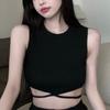 New Summer Cross Strap Sleeveless Inner Vest Sweet and Spicy Sexy Outer Wear Hot Girl Short Top for Women