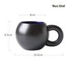 Chubby Planet Ceramic Mug with Big Ear Handle