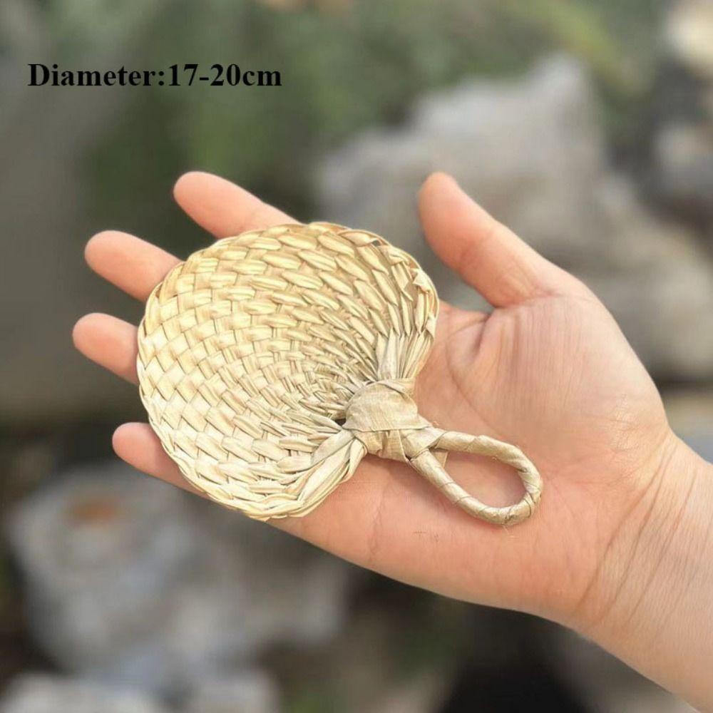 DIY Straw Woven Fans Home Decoration Bamboo Woven Fan Artificial DIY Fan Cooling Banana Fan