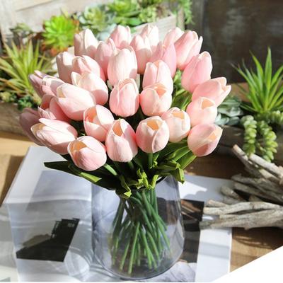 Artificial Tulip Realistic Reusable Colorful Fake Flower Wedding Party Indoor Home Office Table