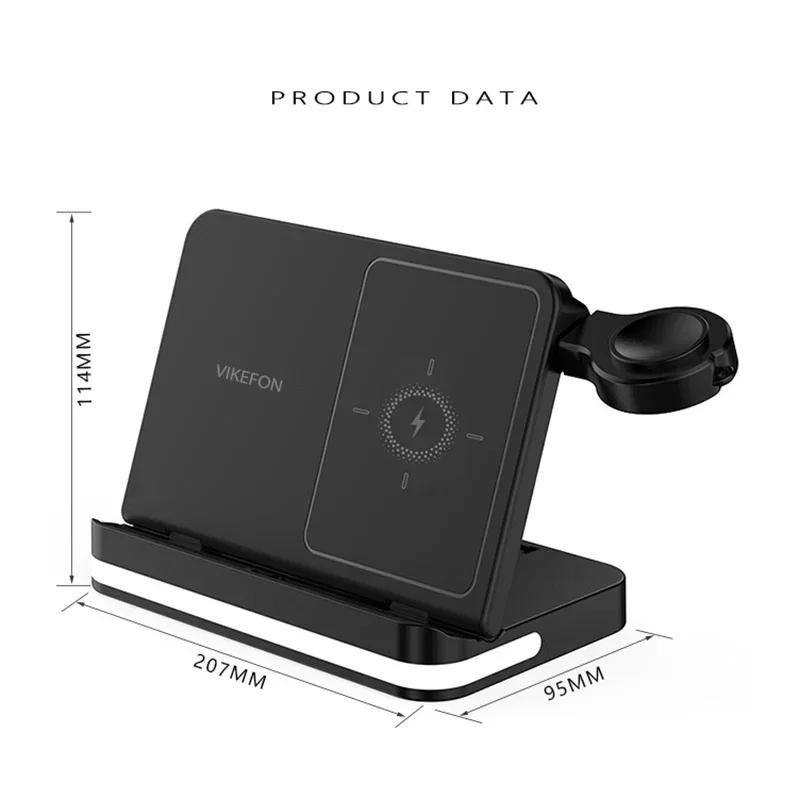 Soporte Cargador Inalámbrico Para iPhone 15 14 Samsung S23 S22 Ultra Fold Z Flip Galaxy Watch iWatch Active Buds Estación de Carga Rápida